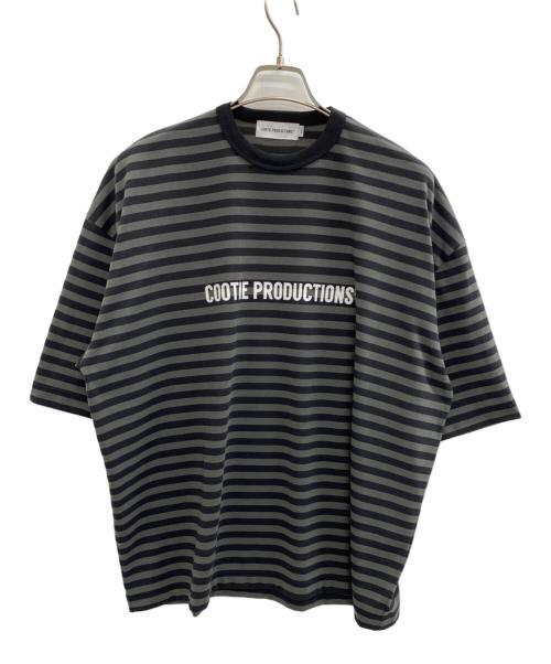 COOTIE PRODUCTIONS（クーティープロダクツ）COOTIE PRODUCTIONS (クーティープロダクツ) Polyester Border S/S Tee ブラック サイズ:Sの古着・服飾アイテム