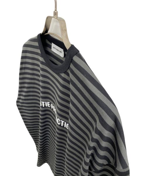 COOTIE PRODUCTIONS（クーティープロダクツ）COOTIE PRODUCTIONS (クーティープロダクツ) Polyester Border S/S Tee ブラック サイズ:Sの古着・服飾アイテム