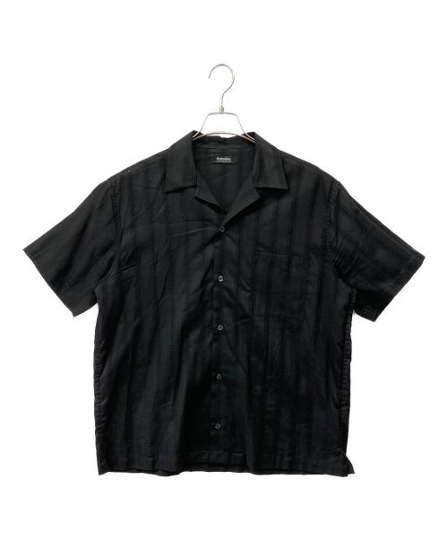 ROTT WEILER（ロットワイラー）ROTT WEILER (ロットワイラー) R9 STRIPE S/S SHIRT ブラック サイズ:Mの古着・服飾アイテム
