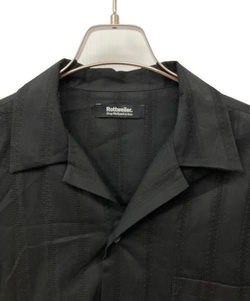 ROTT WEILER（ロットワイラー）ROTT WEILER (ロットワイラー) R9 STRIPE S/S SHIRT ブラック サイズ:Mの古着・服飾アイテム