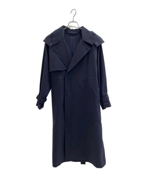 lelill（レリル）lelill (レリル) オールウェザーフードトレンチコート ネイビー サイズ:	SIZE 38の古着・服飾アイテム