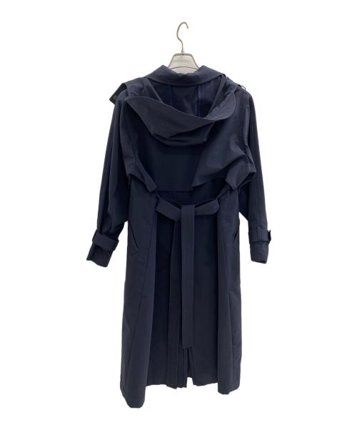 lelill（レリル）lelill (レリル) オールウェザーフードトレンチコート ネイビー サイズ:	SIZE 38の古着・服飾アイテム