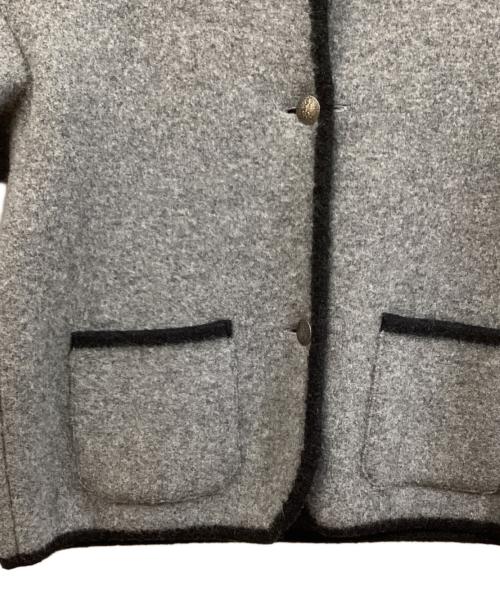 STAPF（シュタップ）STAPF (シュタップ) オーバーサイズチロリアンノーカラージャケット グレー サイズ:Sの古着・服飾アイテム
