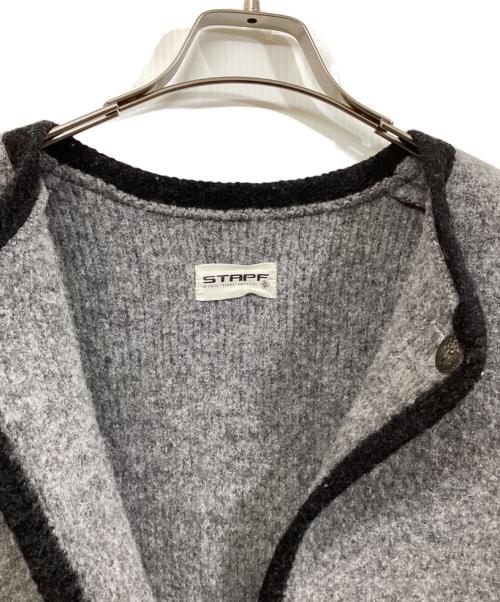 STAPF（シュタップ）STAPF (シュタップ) オーバーサイズチロリアンノーカラージャケット グレー サイズ:Sの古着・服飾アイテム