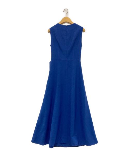 allureville（アルアバイル）allureville (アルアバイル) リネンライクオックスラップワンピース ブルー サイズ:1の古着・服飾アイテム