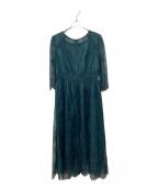 Lily Calinリリー カラン）の古着「パネルレース ドレス」｜グリーン