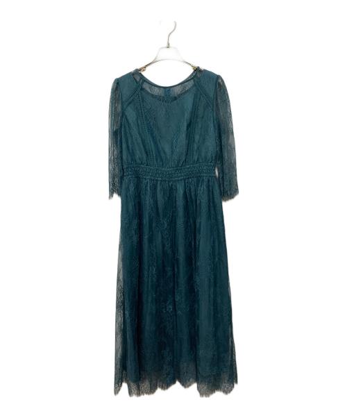 Lily Calin（リリー カラン）Lily Calin (リリー カラン) パネルレース ドレス グリーン サイズ:SIZE 2の古着・服飾アイテム