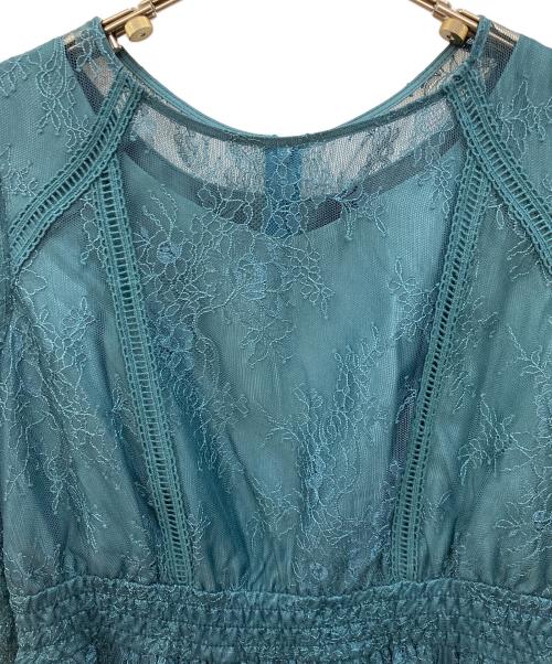 Lily Calin（リリー カラン）Lily Calin (リリー カラン) パネルレース ドレス グリーン サイズ:SIZE 2の古着・服飾アイテム