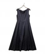 BEAUTY&YOUTHビューティーアンドユース）の古着「サテンVネックノースリーブワンピース」｜ネイビー