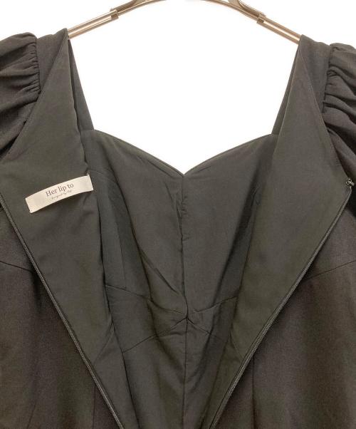 HER LIP TO（ハーリップトゥ）HER LIP TO (ハーリップトゥ) Dreamscape Twill Dress ブラック サイズ:SIZE Mの古着・服飾アイテム