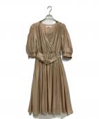 HER LIP TOハーリップトゥ）の古着「Airy Volume Sleeve Dress」｜ベージュ