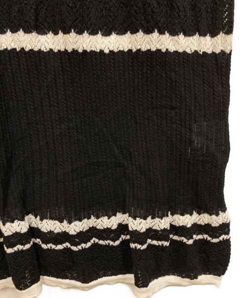 Diagram（ダイアグラム）Diagram (ダイアグラム) バイカラーレーシーニットワンピース ブラック サイズ:36の古着・服飾アイテム