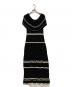 Diagram（ダイアグラム）の古着「バイカラーレーシーニットワンピース」｜ブラック