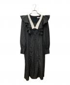 HER LIP TOハーリップトゥ）の古着「Costes Midi Dress　1214305096」｜ブラック