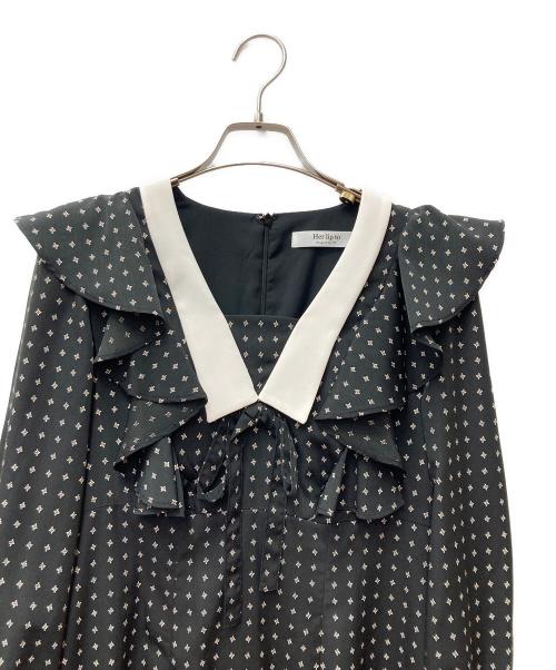 HER LIP TO（ハーリップトゥ）HER LIP TO (ハーリップトゥ) Costes Midi Dress　1214305096 ブラック サイズ:Mの古着・服飾アイテム