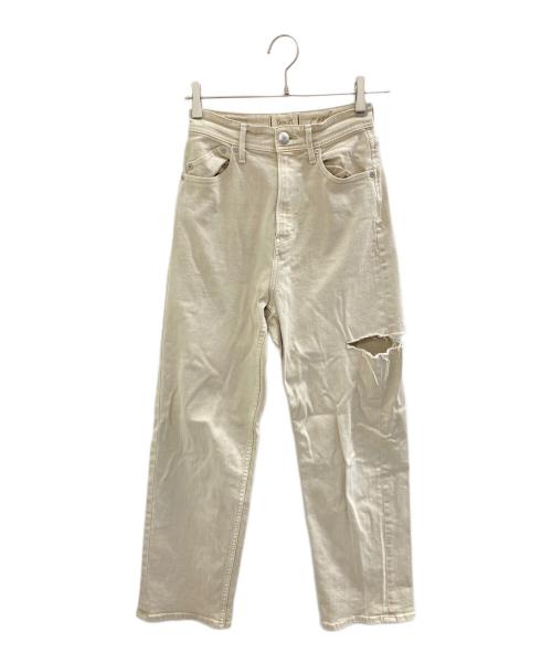 COEL（コエル）COEL (コエル) YANUK (ヤヌーク) ワイドテーパードデニムパンツ サンド サイズ:24の古着・服飾アイテム