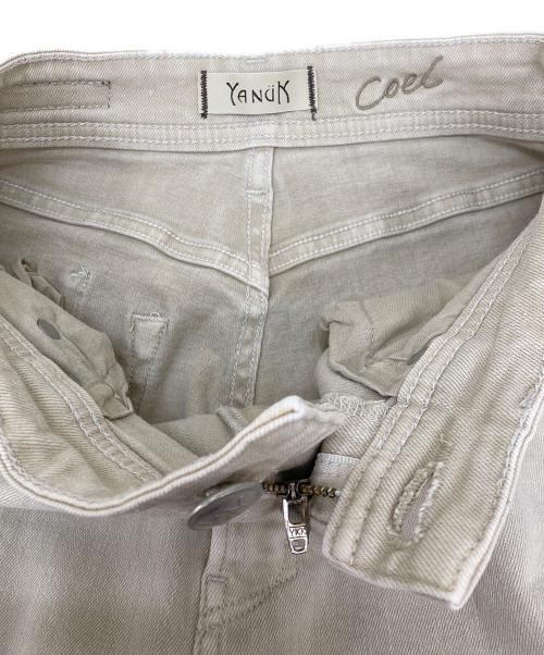 COEL（コエル）COEL (コエル) YANUK (ヤヌーク) ワイドテーパードデニムパンツ サンド サイズ:24の古着・服飾アイテム