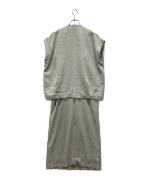 emmi atelier（エミアトリエ）emmi atelier (エミアトリエ) ドライタッチジレ×キャミワンピース ライトグリーン サイズ:1の古着・服飾アイテム