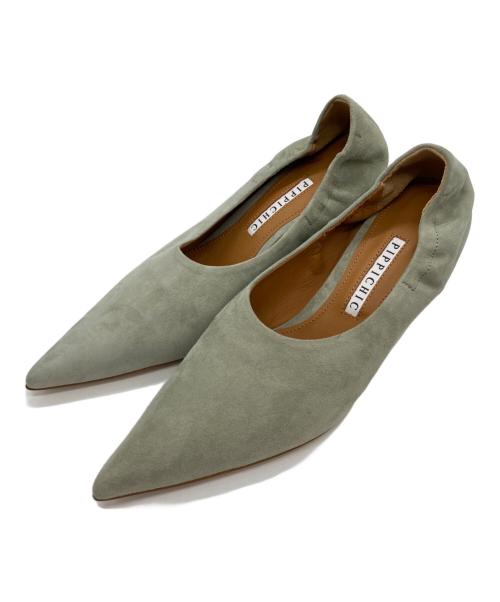 Pippichic（ピッピシック）Pippichic (ピッピシック) PINA PICASSO パンプス ライトグリーン サイズ:37の古着・服飾アイテム