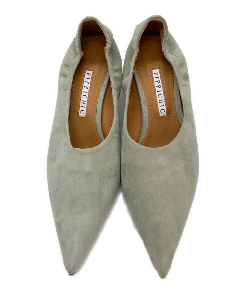 Pippichic（ピッピシック）Pippichic (ピッピシック) PINA PICASSO パンプス ライトグリーン サイズ:37の古着・服飾アイテム