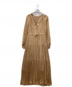 Diagramダイアグラム）の古着「ティアードプリーツワンピース」｜ベージュ