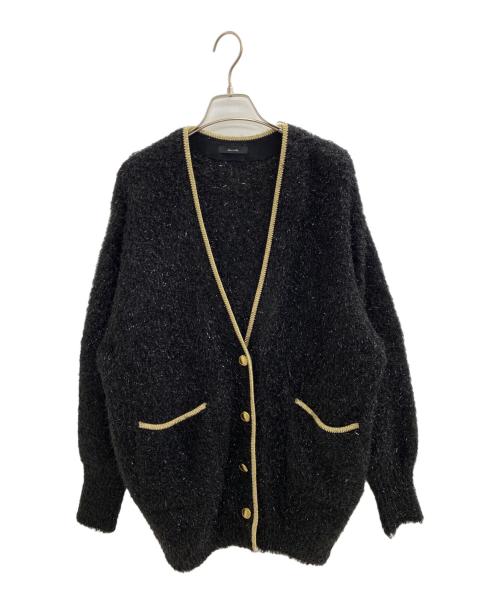 allureville（アルアバイル）allureville (アルアバイル) シャイニーフェザーカーディガン ブラック サイズ:2 未使用品の古着・服飾アイテム