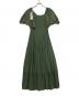 Diagram (ダイアグラム) パフプリーツニットワンピース グリーン サイズ:36 未使用品：4000円