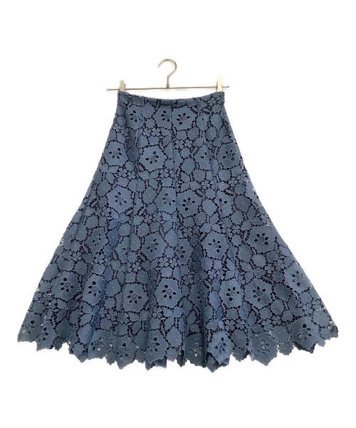 ANAYI（アナイ）ANAYI (アナイ) フラワーレースマーメイド スカート ブルー サイズ:34 未使用品の古着・服飾アイテム