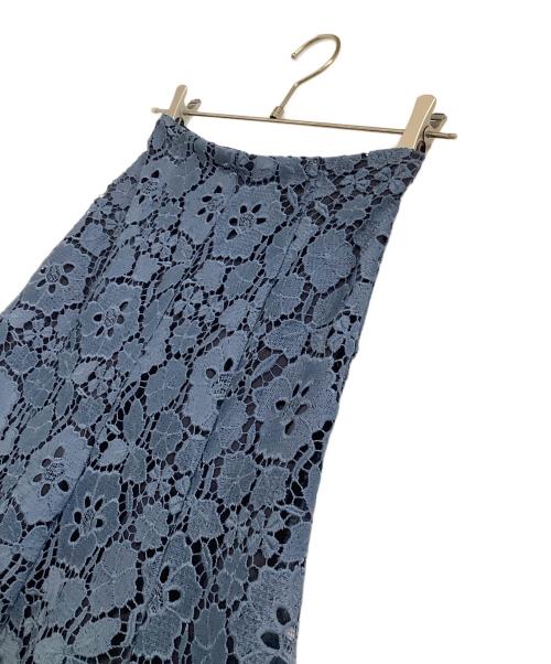 ANAYI（アナイ）ANAYI (アナイ) フラワーレースマーメイド スカート ブルー サイズ:34 未使用品の古着・服飾アイテム