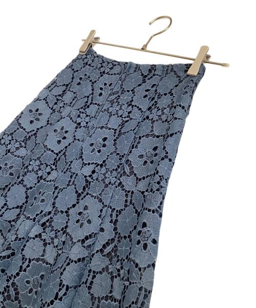 ANAYI（アナイ）ANAYI (アナイ) フラワーレースマーメイド スカート ブルー サイズ:34 未使用品の古着・服飾アイテム