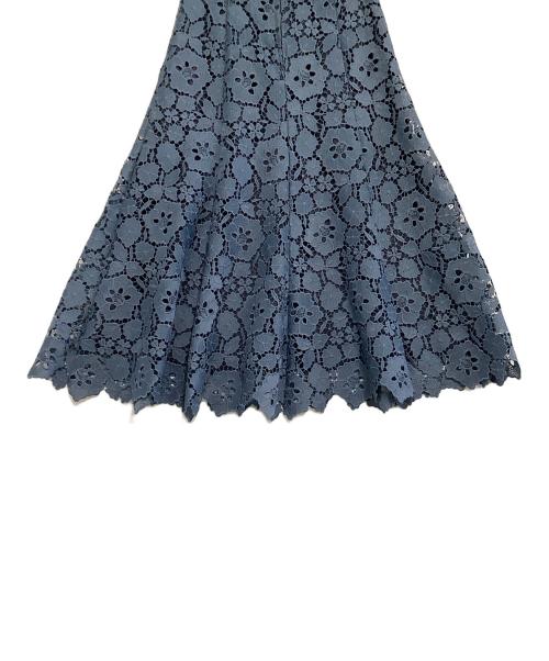 ANAYI（アナイ）ANAYI (アナイ) フラワーレースマーメイド スカート ブルー サイズ:34 未使用品の古着・服飾アイテム