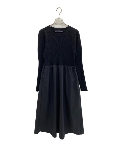 martinique（マルティニーク）martinique (マルティニーク) ニット×布帛ワンピース ブラック サイズ:-の古着・服飾アイテム