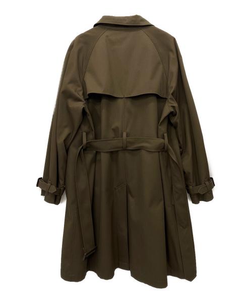 ES:S（エス）ES:S (エス) シェットランドウールツイード トレンチコート カーキ サイズ:２の古着・服飾アイテム