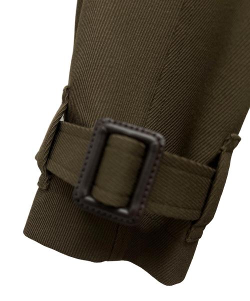 ES:S（エス）ES:S (エス) シェットランドウールツイード トレンチコート カーキ サイズ:２の古着・服飾アイテム