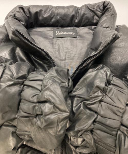 UNDERCOVERISM（アンダーカバーイズム）UNDERCOVERISM (アンダーカバーイズム) Yoke Leather Random Stitch Down Blouson/ヨークレザーランダムステッチダウンブルゾン ブラック サイズ:4の古着・服飾アイテム