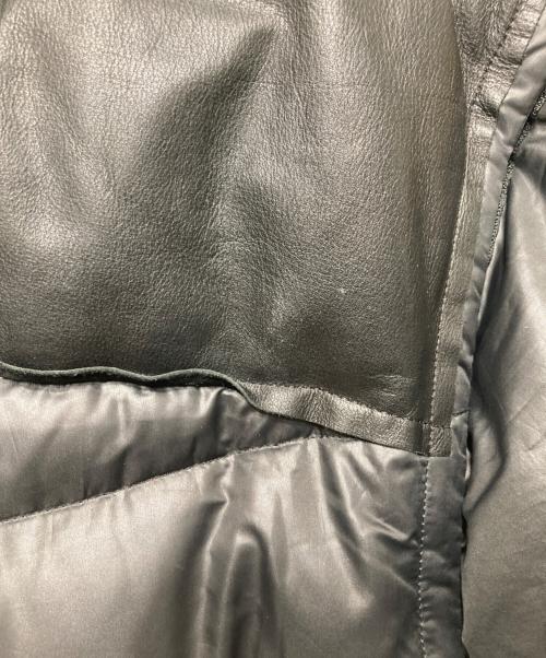 UNDERCOVERISM（アンダーカバーイズム）UNDERCOVERISM (アンダーカバーイズム) Yoke Leather Random Stitch Down Blouson/ヨークレザーランダムステッチダウンブルゾン ブラック サイズ:4の古着・服飾アイテム