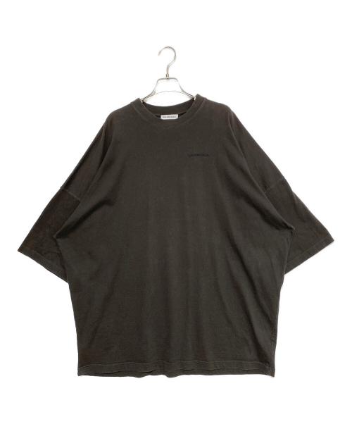 BALENCIAGA（バレンシアガ）BALENCIAGA (バレンシアガ) ロゴ刺繍カットソー チャコールグレー サイズ:XSの古着・服飾アイテム