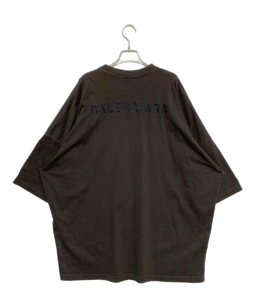 BALENCIAGA（バレンシアガ）BALENCIAGA (バレンシアガ) ロゴ刺繍カットソー チャコールグレー サイズ:XSの古着・服飾アイテム