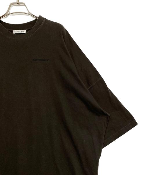 BALENCIAGA（バレンシアガ）BALENCIAGA (バレンシアガ) ロゴ刺繍カットソー チャコールグレー サイズ:XSの古着・服飾アイテム