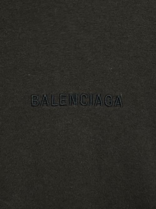 BALENCIAGA（バレンシアガ）BALENCIAGA (バレンシアガ) ロゴ刺繍カットソー チャコールグレー サイズ:XSの古着・服飾アイテム