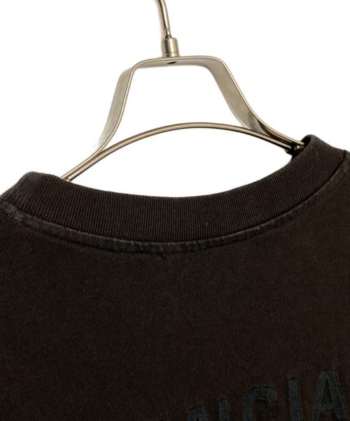 BALENCIAGA（バレンシアガ）BALENCIAGA (バレンシアガ) ロゴ刺繍カットソー チャコールグレー サイズ:XSの古着・服飾アイテム