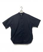 STUDIO NICHOLSONスタジオ ニコルソン）の古着「バンドカラーS/Sシャツ」｜ブラック