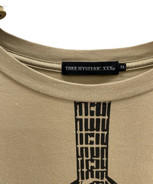 Thee Hysteric XXX（ジィ ヒステリックトリプルエックス）Thee Hysteric XXX (ジィ ヒステリックトリプルエックス) THE ROLLING STONES (ザ ローリングストーンズ) STONES LOVES GUITAR GIRL Tシャツ ベージュ サイズ:SIZE XLの古着・服飾アイテム