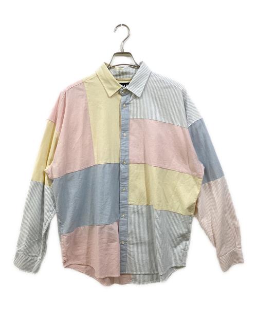 GAP（ギャップ）GAP (ギャップ) PALACE (パレス) Oxford Drop Shoulder Loose Fit Shirt ブルー×ピンク サイズ:Mの古着・服飾アイテム