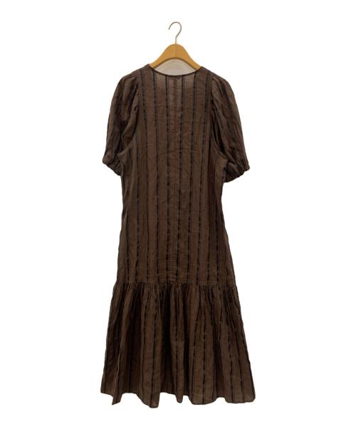 JOURNAL STANDARD（ジャーナルスタンダード）JOURNAL STANDARD (ジャーナル スタンダード) ヨーロピアンドビーストライプワンピース ブラウン サイズ:38の古着・服飾アイテム