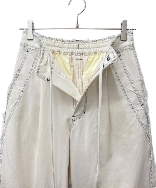 MAISON SPECIAL（メゾンスペシャル）MAISON SPECIAL (メゾンスペシャル) ジグザグステッチワイドパンツ 11221461241 ホワイト サイズ:00の古着・服飾アイテム