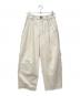 MAISON SPECIAL（メゾンスペシャル）の古着「ジグザグステッチワイドパンツ 11221461241」｜ホワイト