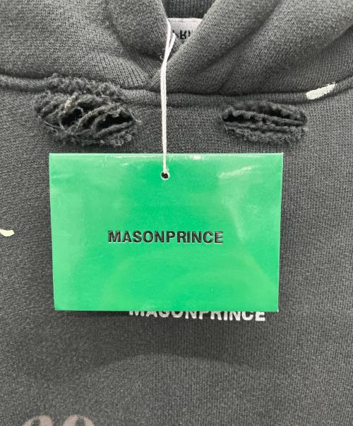 masonprince（メゾンプリンス）masonprince (メゾンプリンス) オーバーサイズフーディ ブラック×アイボリー サイズ:34の古着・服飾アイテム