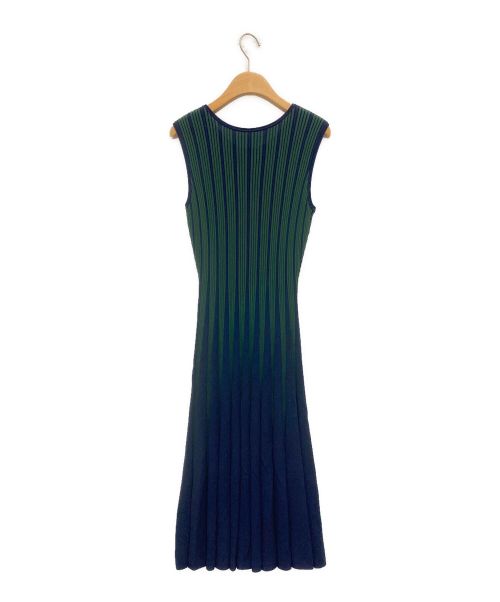 Diagram（ダイアグラム）Diagram (ダイアグラム) バイカラーニットワンピース ネイビー サイズ:36の古着・服飾アイテム