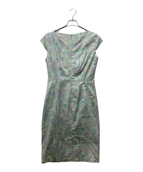 MaxMara（マックスマーラ）MaxMara (マックスマーラ) 総柄ワンピース ライトグリーン サイズ:44の古着・服飾アイテム